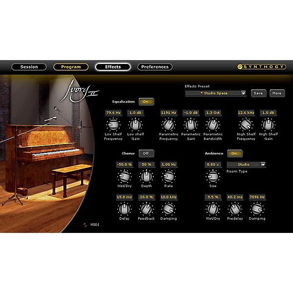 Ilio Synthogy Ivory II Upright Pianos