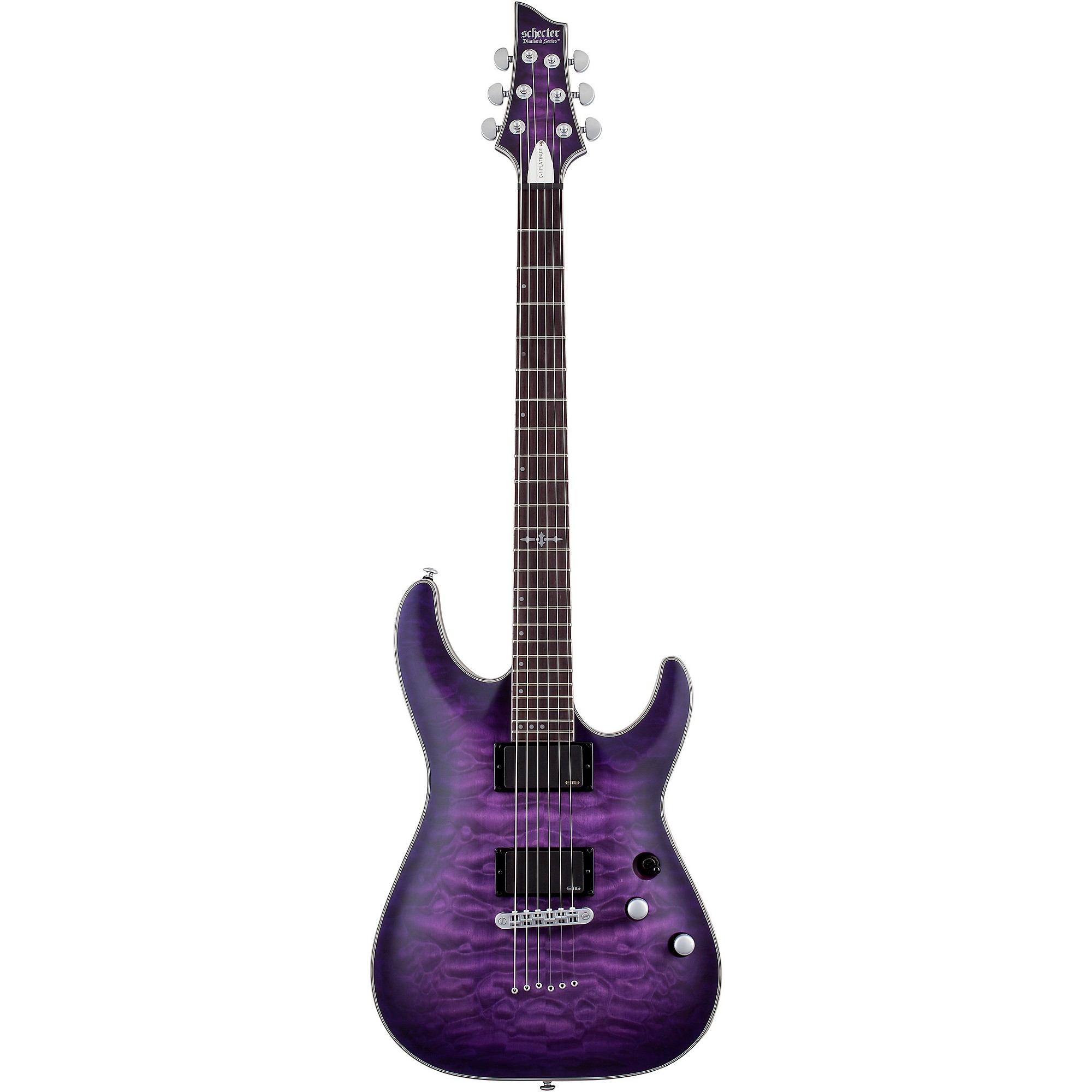 Schecter on sale purple guitar