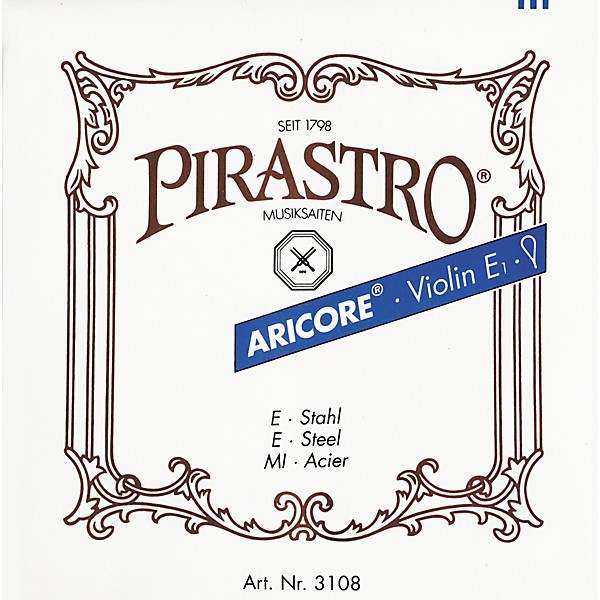 Pirastro Aricore Series Violin E String 4/4 Ball End Steel