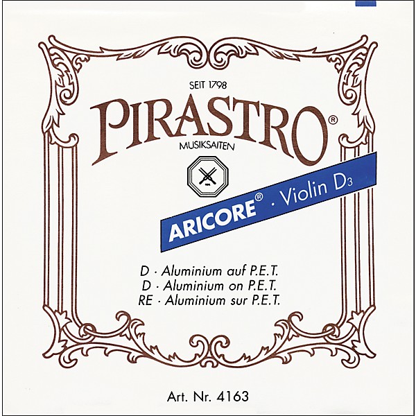 Pirastro Aricore Series Violin D String 4/4 Aluminum