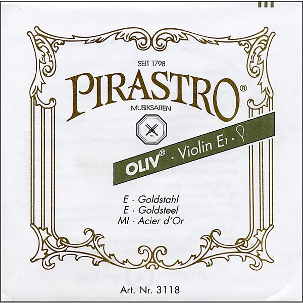 Pirastro Oliv Series Violin E String 4/4 Medium Ball End