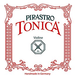 Pirastro Tonica Series Violin String Set 4/4 Size Medium - E String Silvery Steel Ball End