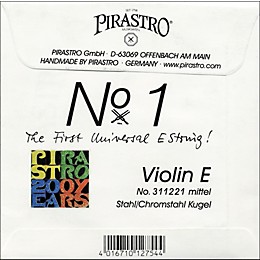 Pirastro Univeral No.1 Series Violin E String 4/4 String Loop End Medium