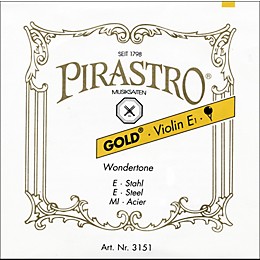 Pirastro Wondertone Gold Label Series Violin String Set 4/4 Size - E String Loop End