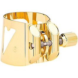 Vandoren Optimum Series Saxophone Ligature Bari Sax Gold-Glided Lig and Platic Cap