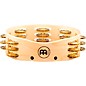 MEINL Artisan Compact Maple Wood Tambourine Three Rows Hammered Brass 8 in.