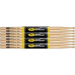 Sound Percussion Labs Hickory Drum Sticks 4-Pack 5A Wood Sound Percussion Labs Hickory Drum Sticks 4-Pack Rock Wood