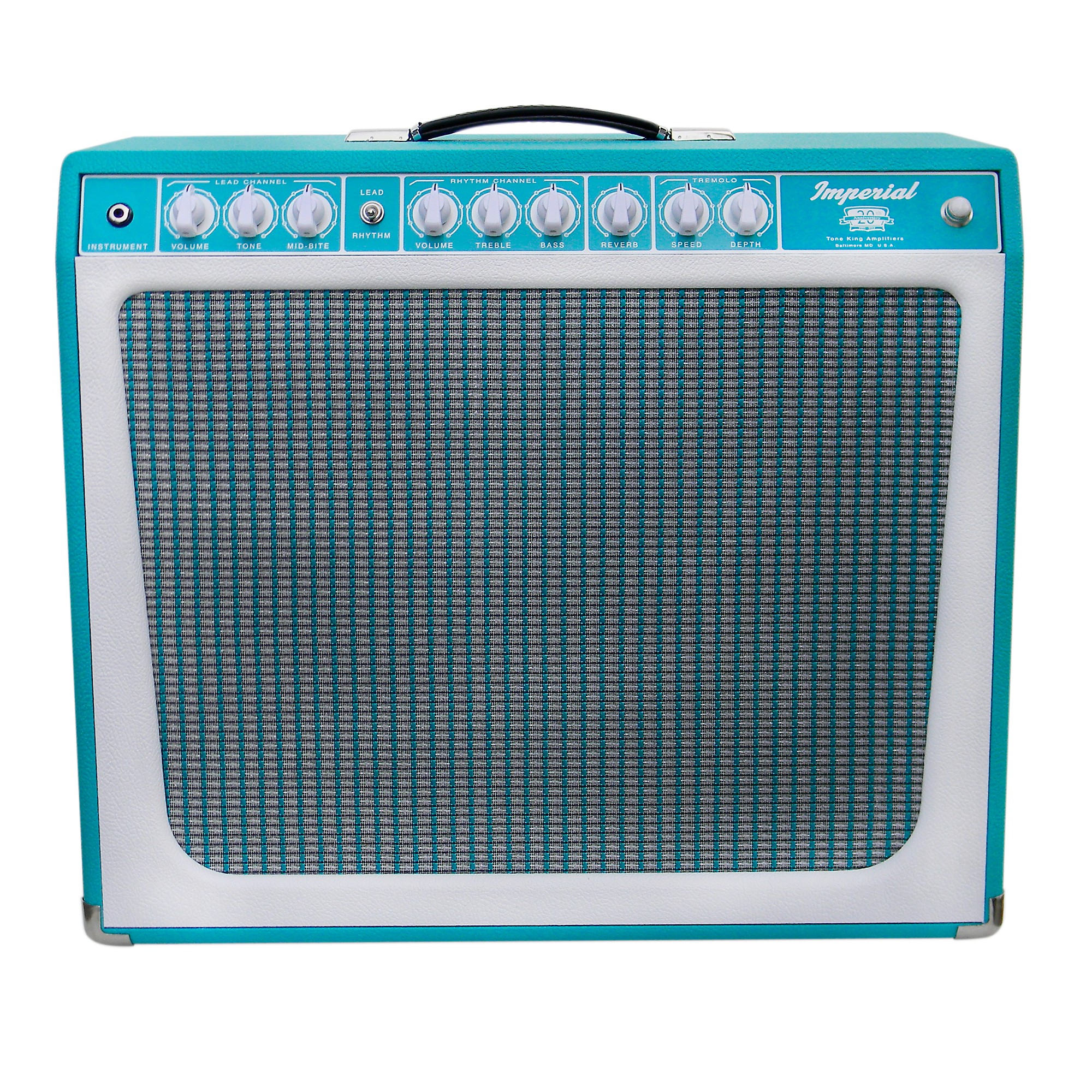 Prøve lobby bunker Tone King 20th Anniversary Imperial 1x12 Tube Guitar Combo Turquoise and  White | Guitar Center
