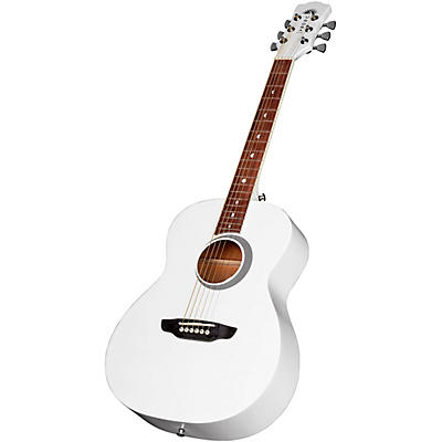 Luna Aurora Borealis 3/4 Size Acoustic Guitar White Sparkle for sale