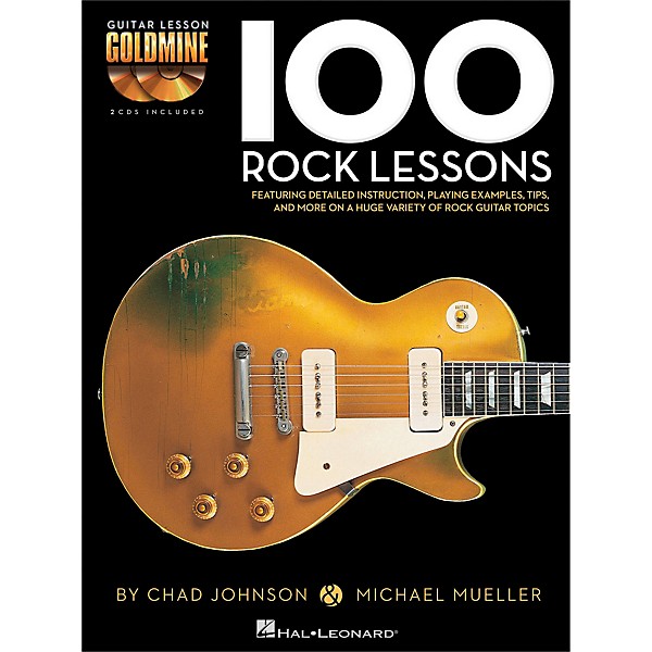 Hal Leonard 100 Rock Lessons  Guitar Lesson Goldmine Series (Book/Online Audio)