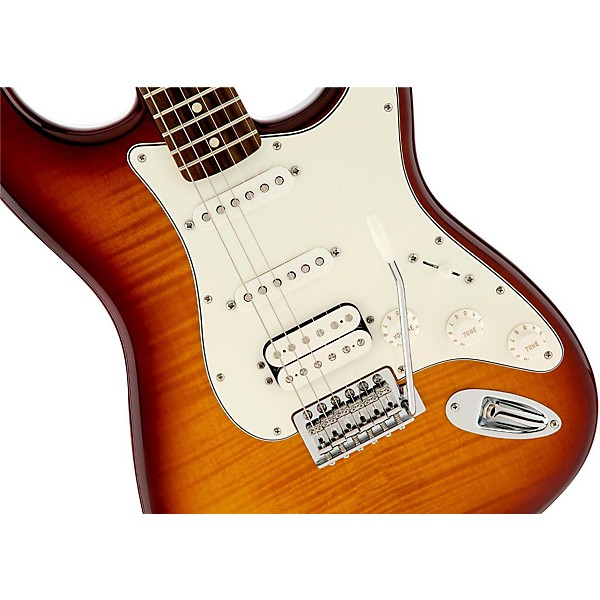 Open Box Fender Standard Stratocaster HSS Plus Top, Rosewood Fingerboard Tobacco  Sunburst, Rosewood Fingerboard 190839061003