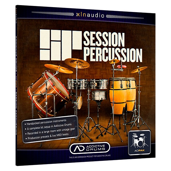 XLN Audio ADpak Session Percussion - Expansion Pack for Addictive Drums