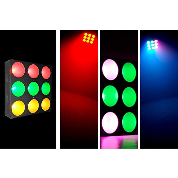 CHAUVET DJ Core 3x3 LED Pixel-Mapping Effect/Wash Light with Chip-on-Board Technology