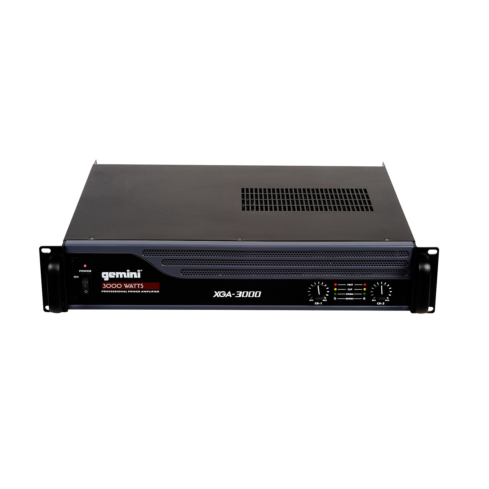 Gemini XGA Series XGA-3000 Professional Quality PA System DJ Equipment Power Amplifier with 3000 Watt Instant Peak Power 