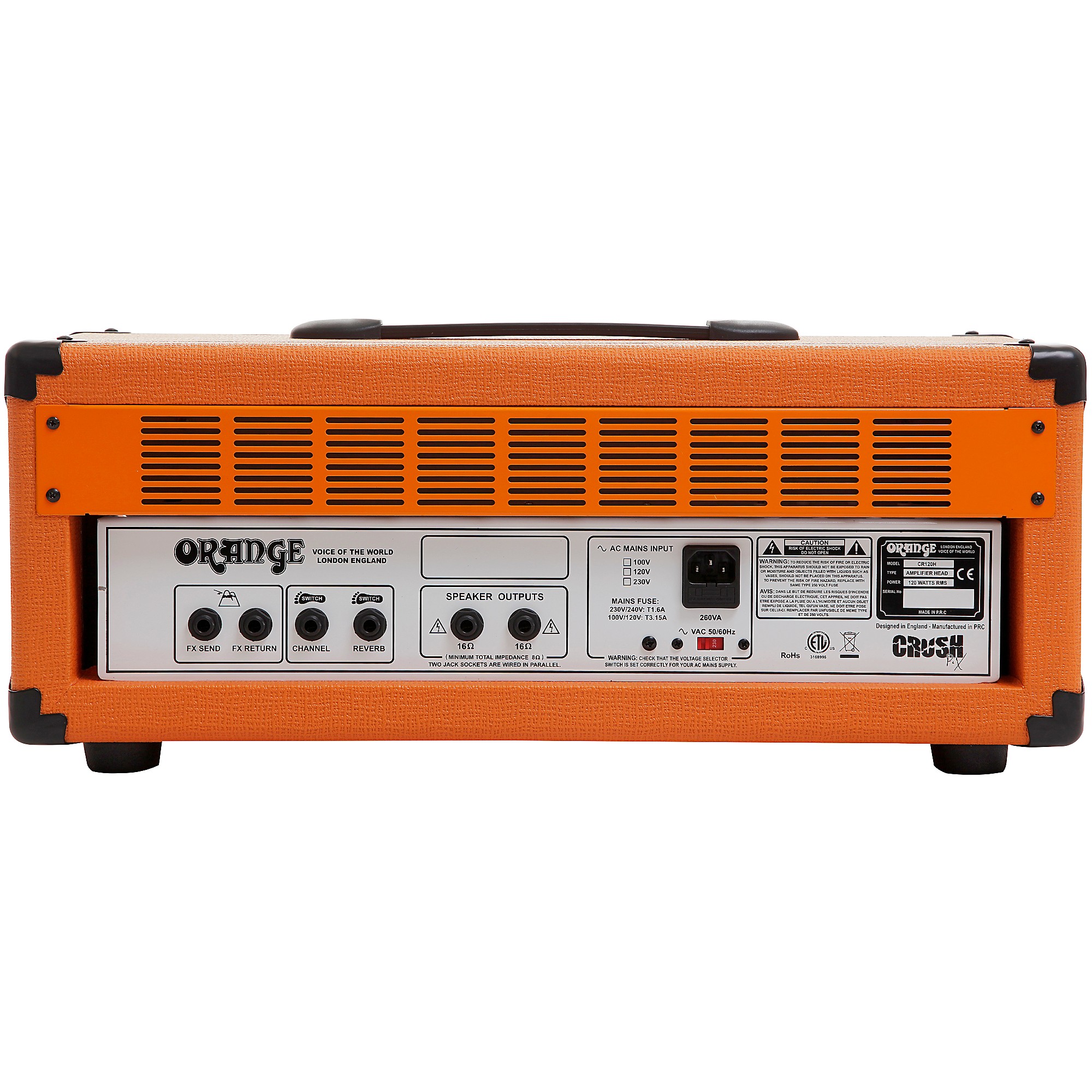 Clearance Orange Amplifiers Crush Pro CR120H 120W Guitar Amp Head