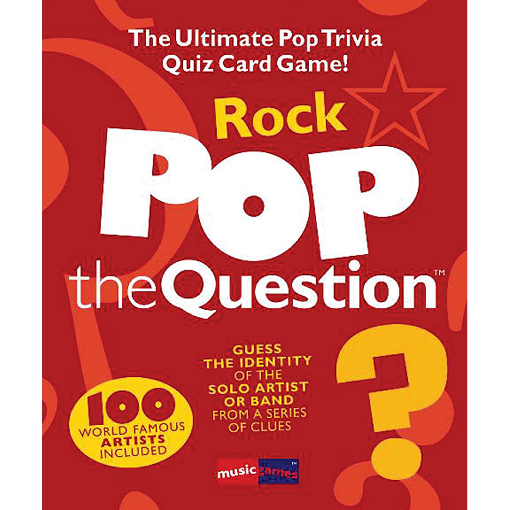 Pop the Question Rock Trivia Card Game Music Sales America NEW 014025861 