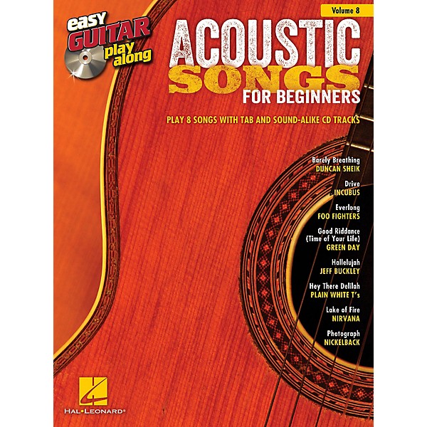 Hal Leonard Acoustic Songs For Beginners Easy Guitar Play-Along Volume 8 (Book/CD)