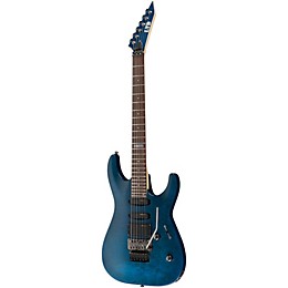 ESP LTD MH-103 Quilted Maple Electric Guitar See-Thru Blue Rosewood Fingerboard