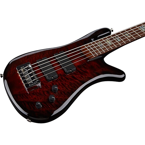 Spector NS-5XL USA 5-String Electric Bass Black Cherry Burst Chrome Hardware