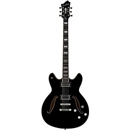 Open Box Hagstrom Viking Baritone Electric Guitar Level 2 Gloss Black 190839158321