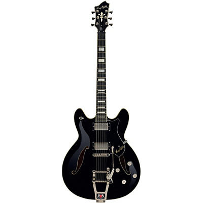 Hagstrom Tremar Viking Deluxe Electric Guitar Gloss Black for sale