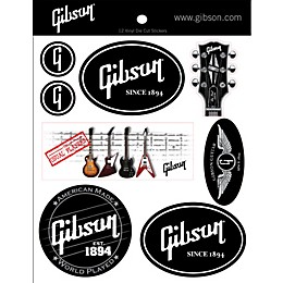 Clearance Gibson Logo Vinyl Stickers - Set of 12