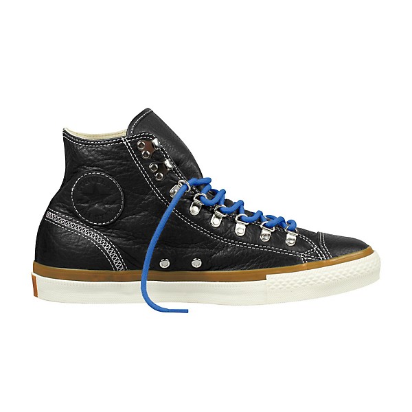 converse black leather high tops mens