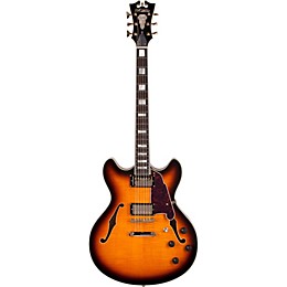 Open Box D'Angelico Excel Series DC Semi-Hollowbody Electric Guitar with Stopbar Tailpiece Level 2 Vintage Sunburst 190839231895