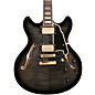 D'Angelico Excel Series DC Semi-Hollow Electric Guitar with Stopbar Tailpiece Gray Black thumbnail