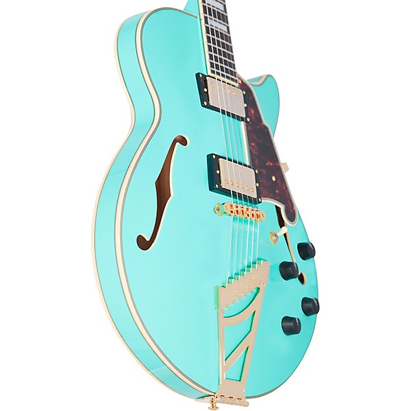 Open Box D'Angelico Excel Series SS Semi-Hollowbody Electric Guitar with Stairstep Tailpiece Level 2 Surf Green 190839343857