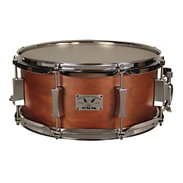 Pork Pie Little Squealer Custom Eastern Mahogany Snare Drum Satin Natural 6x13