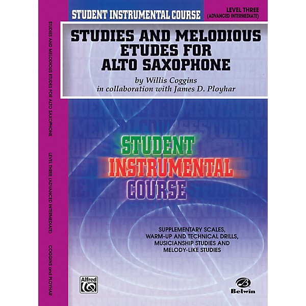 Alfred Student Instrumental Course Studies and Melodious Etudes for Alto Saxophone Level III Book