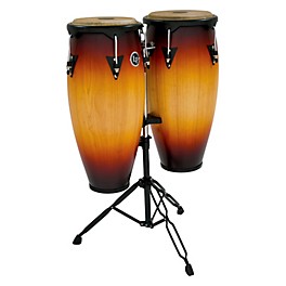 LP City Conga Set with Double Stand Vintage Sunburs... LP City Conga Set with Double Stand Vintage Sunburst 10 in. and 11 in.