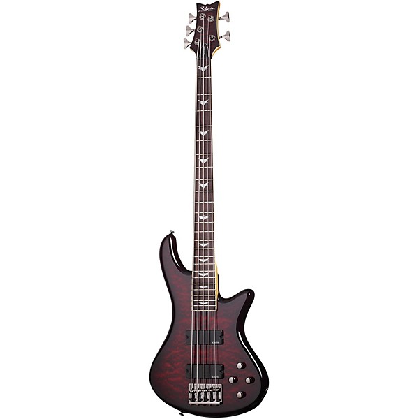 Open Box Schecter Guitar Research Stiletto Extreme-5 5-String Bass Level 2 Black Cherry 190839083333