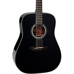 Open Box Takamine G Series Dreadnought Solid Top Acoustic Guitar Level 2 Gloss Black 888366005002
