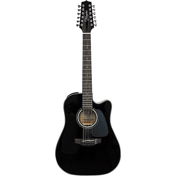 Takamine G Series GD30CE-12 Dreadnought 12-String Acoustic-Electric Guitar Black