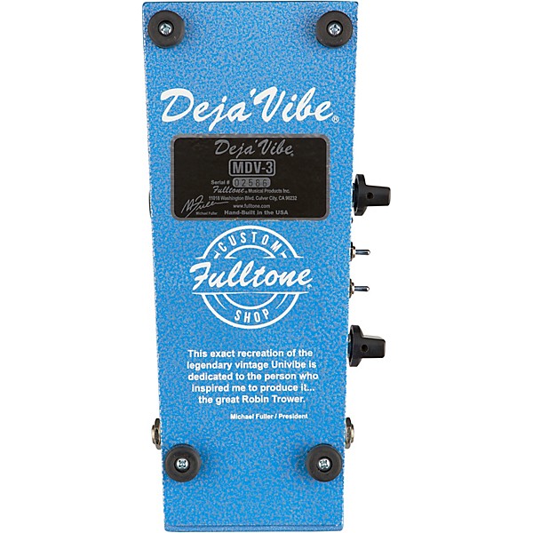ギター Fulltone Deja Vibe MDV-3 Fulltone Custom Shop MDV-3 Mini DejaVibe 3 Vintage Rotary