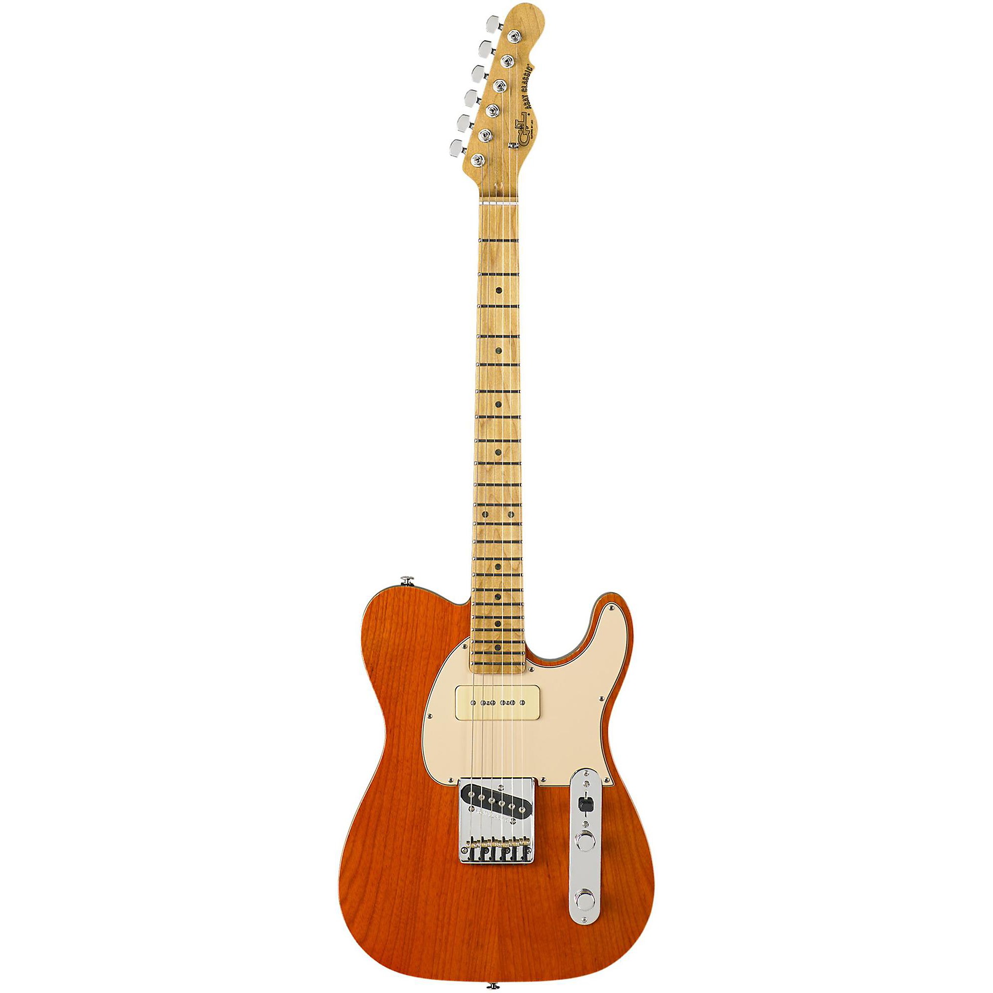 ギター G&L asat bluesboy Open Box G&L ASAT Classic Bluesboy 90 Electric Guitar Clear Orange