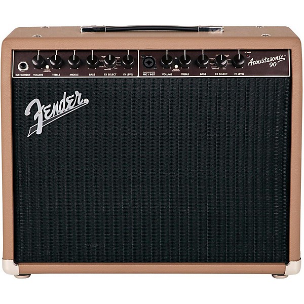 Clearance Fender Acoustasonic 90 90W Acoustic Combo Amp Brown Textured Vinyl Covering with Black Grille Cloth