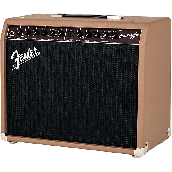 Clearance Fender Acoustasonic 90 90W Acoustic Combo Amp Brown Textured Vinyl Covering with Black Grille Cloth