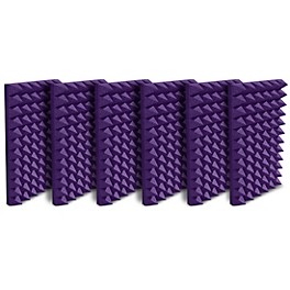 Auralex Studiofoam Pyramids 24"x48"x4" Acoustic Panel ... Auralex Studiofoam Pyramids 24"x48"x4" Acoustic Panel 6-Pack Purple