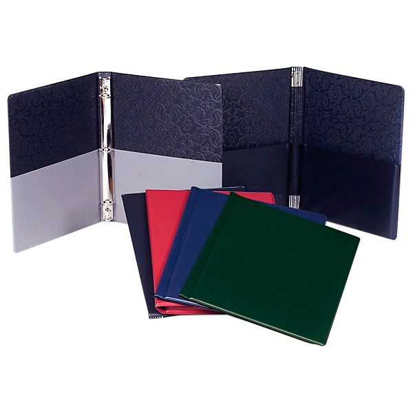 Marlo Plastics Choral Folder 9-1/4 x 12 with 7 Elastic Stays and 2 Expanded Horizontal Pockets Blue