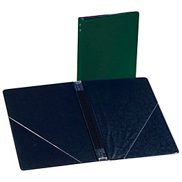 Marlo Plas... Marlo Plastics Choral Folder 7-3/4 x 11 With 7 Elastic Stays and 2 Clear, Flat, Diagonal Internal Pockets Green