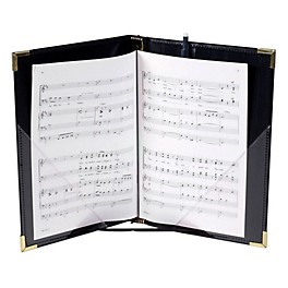 Marlo Plastics Premium Choral Folder 7-3/4 x 11 Octavo Size with Elastic String Holders - Black