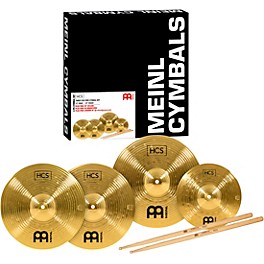 Open Box MEINL HCS Cymbal Pack With Free Splash, Sticks and Lessons