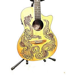 Used Luna HENNA DRAGON Acoustic Electric Guitar