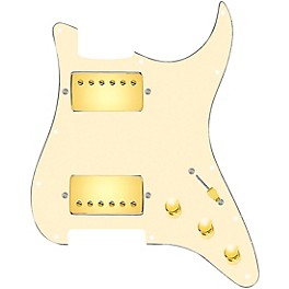920d Custom HH Loaded Pickguard for Strat With Gold Roughneck Humbuckers and S5W-HH Wiring Harness