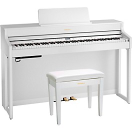 Roland HP702 Digital Upright Piano With Bench White