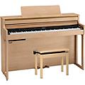 Roland HP704 Digital Upright Piano With Bench Light Oak