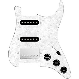 920d Custom HSS Loaded Pickguard For Strat With A Nickel Smoothie Humbucker, Black Texas Vintage Pickups and Black Knobs